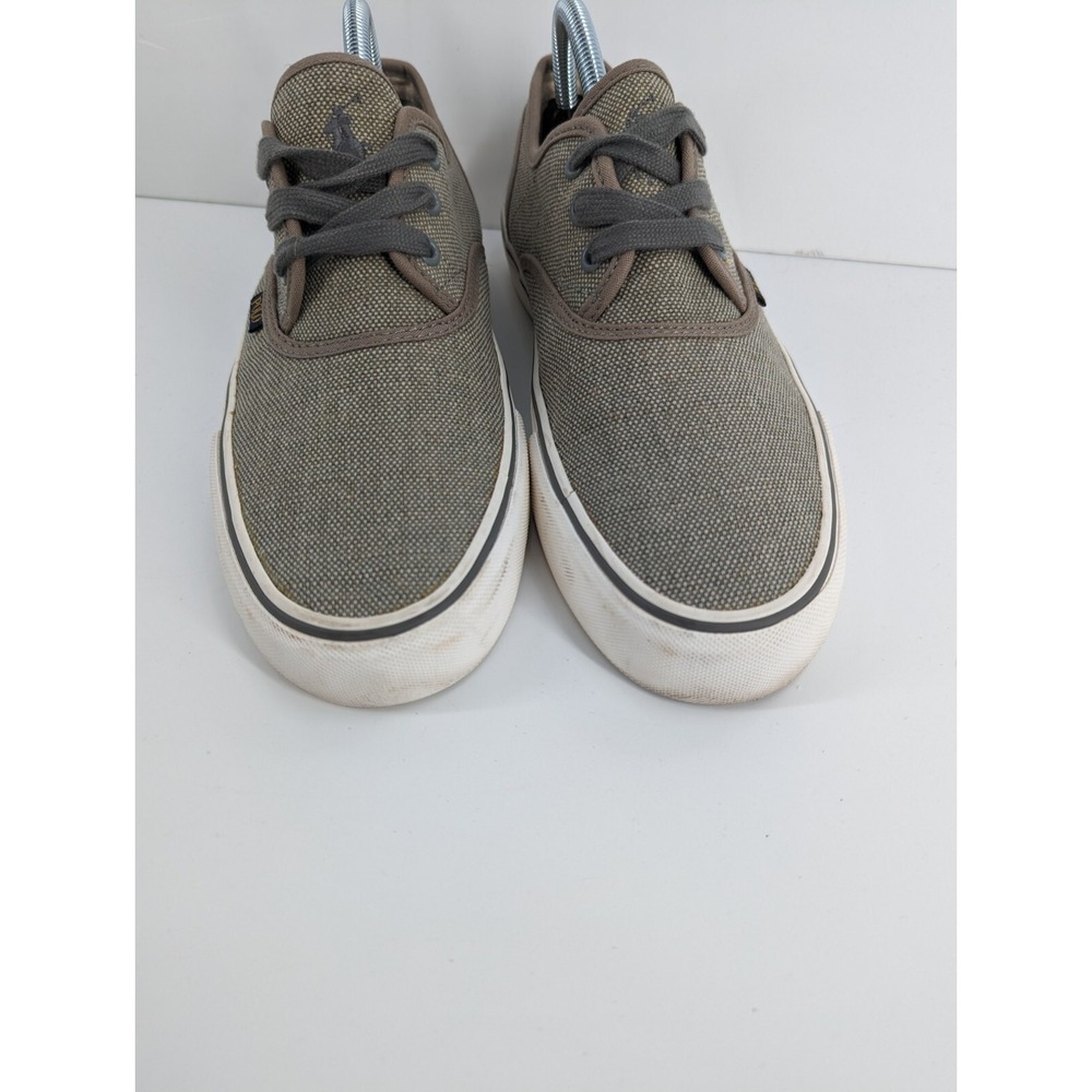 Polo Ralph Lauren Morray Tan Vintage Burlap Sneakers Men's Shoes Size 8.5 D - Picture 3 of 10